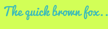 Image with Font Color 3EBCB8 and Background Color D2FF57
